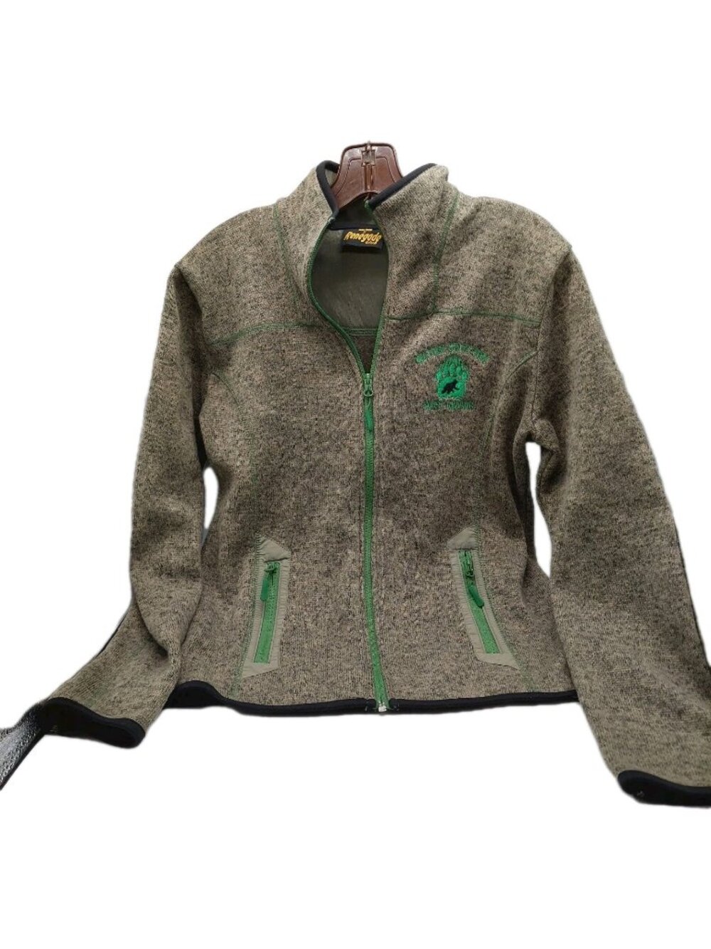 Watoga State Park West Virginia Green Olive Jacket Size Small Zipper Embroidered